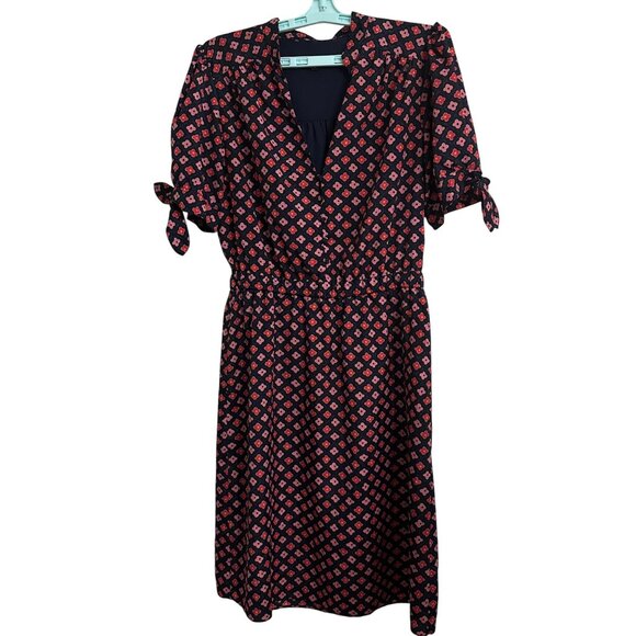 Trina Turk Dresses & Skirts - Trina Turk ASO The Today Show Navy & Pink Floral Printed Puff Sleeve Dress SZ 6